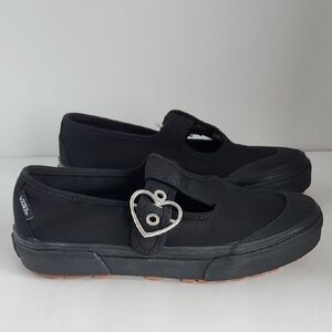 Vans Black Sneakers with Heart Detail